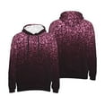 thumbnail image 4 of Zufioo Pink Glitter Sparkles A Design Fleece Comfortable Hoodie for Mens,Sweatshirt for Men,Pullover Hooded Sweatshirt for Men -Small, 4 of 5