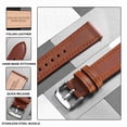 thumbnail image 6 of Quick Release Leather Watch Bands Genuine Watch Straps for Men Women,18mm Italian Leather Watch Strap,Red Brown with Stainless Steel Buckle, 6 of 9