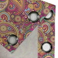 thumbnail image 5 of Ambesonne Colorful Grommet Curtain, Paisley Eastern, 50" x 63", Multicolor, 5 of 6