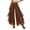 2-Coffee, variant on Women's High Waisted Layered Chiffon Ruffle Wide Leg Dress Pants Gold Trim Loose Flowy Slacks Modern Cut Lightweight Breathable Summer Mesh Palazzo Trousers 1-Black S