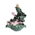 thumbnail image 3 of 1pc Resin Lotus Pond Backflow Incense Burner, Aromatherapy Home Decor (Without Incense), 3 of 6