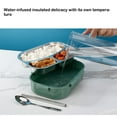 thumbnail image 3 of pitrice Lunch Box Food Container 3 Grids Lunchbox Work Picnic Kitchen Accessories Snack Leakproof Storage Microwavable Green/3 grids, 3 of 8