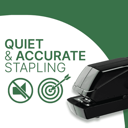 EcoElectronix EX-25 Automatic Electric Stapler - Battery Powered, 30 Sheet Capacity Heavy Duty Stapler, Quiet Operation & Jam-Free Staplers for Office, Black