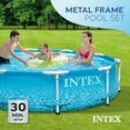 thumbnail image 4 of Intex 10' X 30" Beachside Metal Frame Swimming Pool with GFCI 330 GPH Filter Pump Model 28207EH, 4 of 13