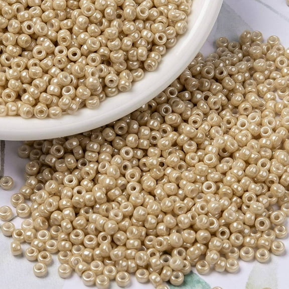 MIYUKI Round Rocailles Beads Japanese Seed Beads (RR593) Light Caramel Ceylon 8/0 3mm Hole: 1mm 2111~2277pcs/50g