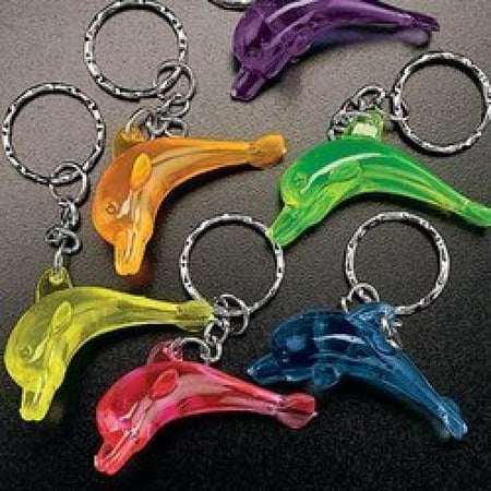 Build Key - PLASTIC DOLPHIN KEY CHAINS (4 DOZEN) - BULK