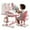 Pink #1, variant on YNCE Kid's Study Desk and Chair Set, Ergonomic Kids Study Desk & Chair Set - Adjustable Tilt Desktop, Height Adjustable, Spacious Writing Area with Storage for Homework & Creative Play