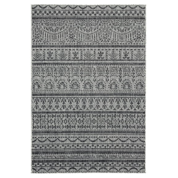 United Weavers Augusta Indoor/Outdoor Area Rug 3900 10170 Diani Black 5' 2" x 7' 6" Rectangle