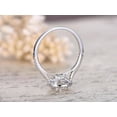 thumbnail image 4 of 1.25 Carat Round cut Halo Man made diamond moissanite Engagement Ring Set with 18k Gold Plating, 4 of 4