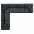 thumbnail image 2 of Modway Commix 6-Piece Fabric Down Filled Overstuffed Sectional Sofa Set in Gray, 2 of 7