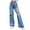 Blue, variant on vigerkar Women's High Waisted Ripped Wide Leg Denim Pants Distressed Casual Loose Fit Jeans Light Blue, L