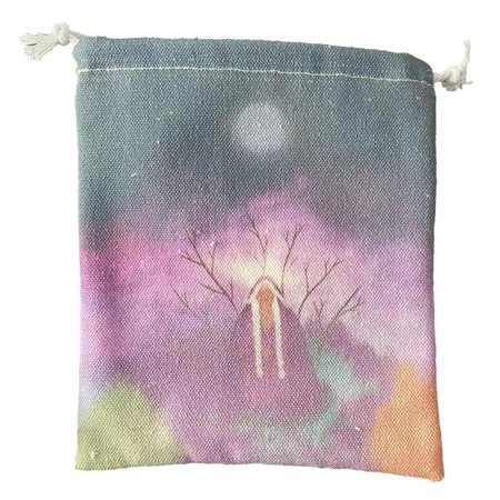 

Dice Bag | Oracle Deck Pouch Drawstring Bag | Colorful Storage Container for Snacks Dice Crystal Stones Mysterious Halloween Presents for Tarot Lovers