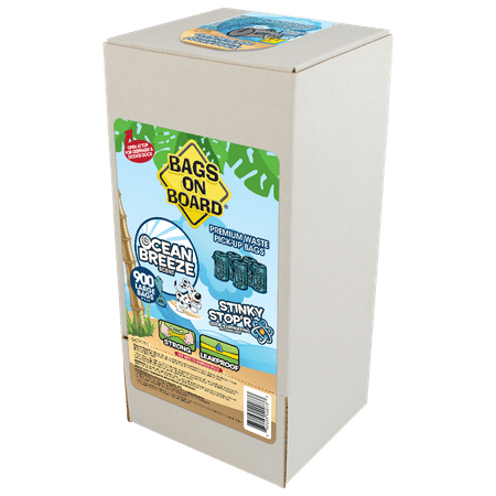 UPC: 0632039400737 | Bags on Board Dog Poop Bags and Dispenser  Ocean Breeze Scent  900 Count