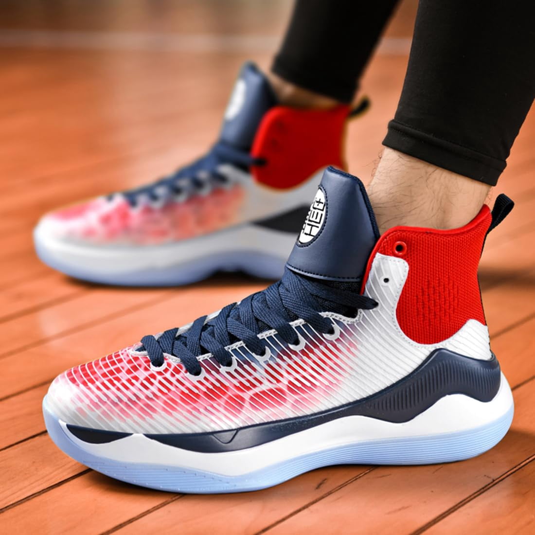 Men's High-Top Basketball Shoes - Non-Slip Athletic Sneakers For Training, Running & Outdoor Sports
