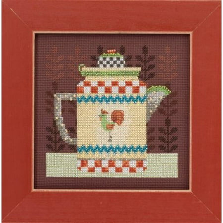 Debbie Mumm Bird - Debbie Mumm Coffee Pot Counted Cross Stitch Kit-4.75x4.75 16 Count