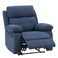 thumbnail image 5 of CorLiving Oren Manual Soft High Quality Fabric Recliner in Blue, 5 of 8