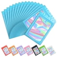 thumbnail image 4 of CCOCC 100 pcs Smell Proof Mylar Holographic Bags Packaging Bags, Clear Seal Resealable Odor Proof Bag Foil Pouch Zipper Bag for Food Storage and Lipgloss, Jewelry, Eyelash Packaging (Blue, 4x6In), 4 of 7