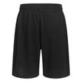 thumbnail image 5 of LIIPEE Girls Kids Solid Color Drawstring Waist Waffle Knit Casual Shorts For Summer Daily Wear Outdoor Activities School Casual Outings Black 3-4 Years, 5 of 9