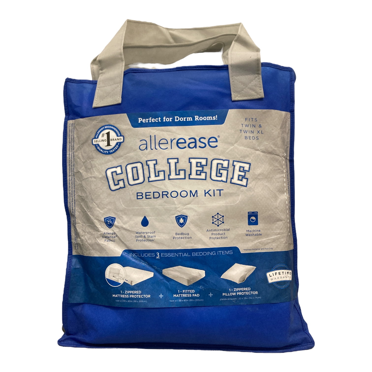 Allerease College Twin & Twin XL Easy Care Essential Bedroom Kit