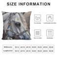 thumbnail image 5 of BANET Horse Pillow Case,Beautiful White Horse Cushion Cover Square Standard Home Decorative for Men/Women White Gray 12x12in, 5 of 5