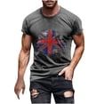thumbnail image 2 of Qiopertar Liquidation à Moins de 5$ Mode Hommes Confortable Impression Manches Courtes Col Rond Blouses Chemises en Liquidation Accès Anticipé Offres, 2 of 5