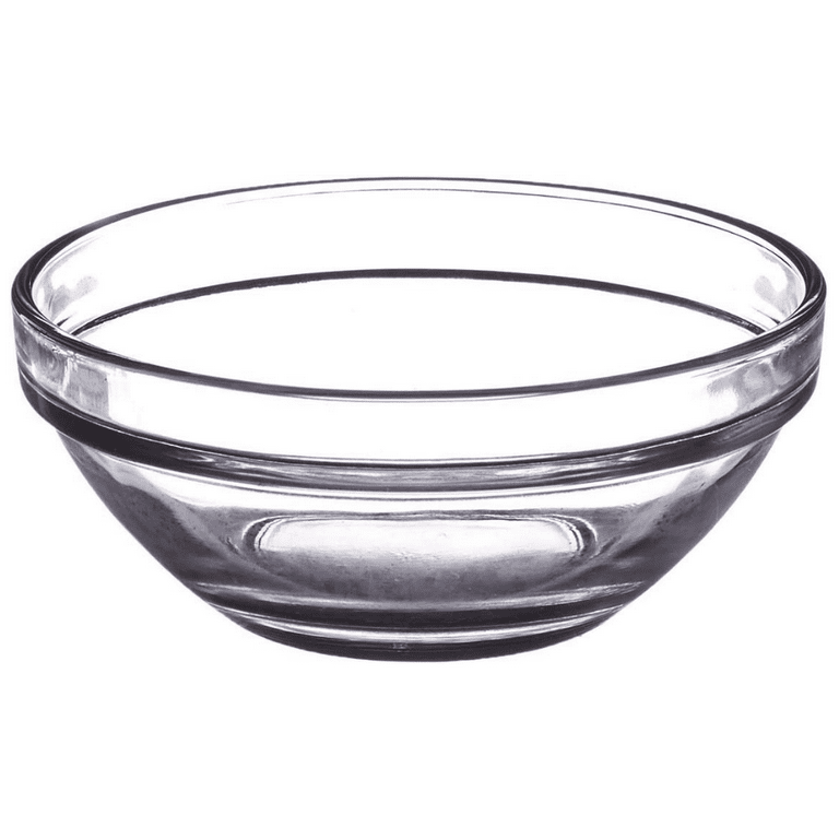 Glass Prep Bowls Mini 3.5 Inch 4.5 Ounce Serving Bowls Glass Clear