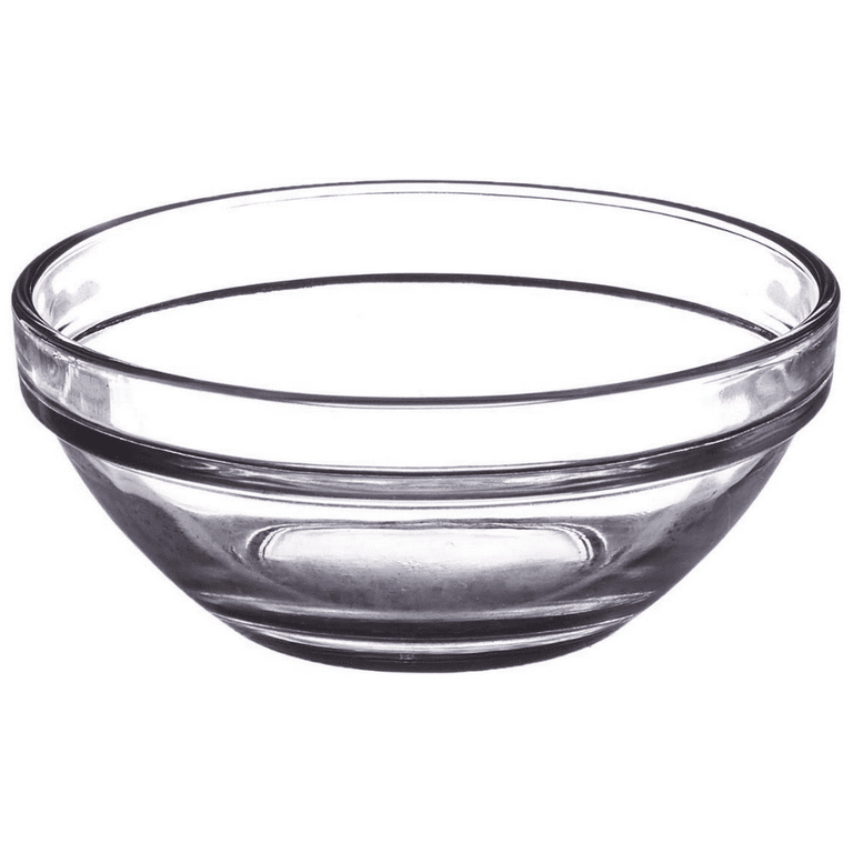 Glass Round Bowl, Mini Meal Preparation Bowl, Transparent