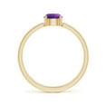 thumbnail image 2 of ANGARA Natural Amethyst Solitaire Parallel Split Shank Ring in 14K Yellow Gold for Women (Size-5mm) | February Birthstone, Birthday, Anniversary, Jewelry Gift for Women | Natural Amethyst Ring, 2 of 8