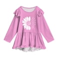 thumbnail image 6 of KPOPLK Toddler Girl Clothes 2-12Years Fall Outfits Girls 2Pcs Long Sleeve Ruffle Shirt and Loose Fit Pant Outwear,Size 5-6 Years, 6 of 6