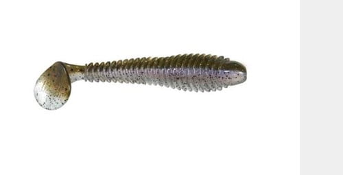 Googan Baits Saucy Swimmer 4.8-Inch Fishing Lure, Green Pumpkin Blue, 6-Pack