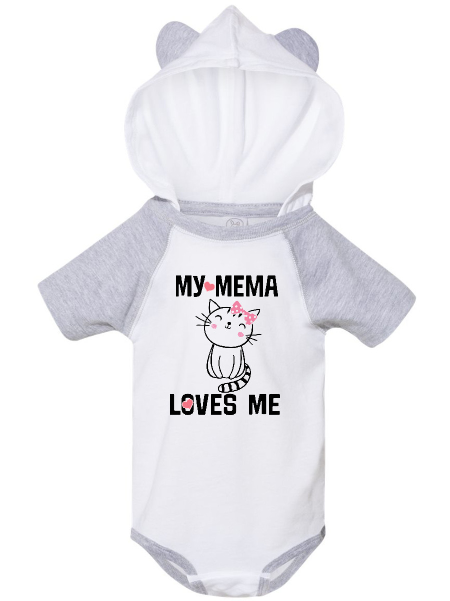 Inktastic My Mema Loves Me Girls Gift Baby Girl Bodysuit Walmart Com