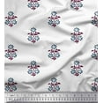 thumbnail image 1 of Soimoi Satin Silk Fabric Leaves & Floral Block Print Fabric by The Yard 42 Inch Wide, 1 of 3