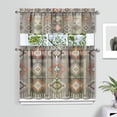 thumbnail image 2 of Boho Kitchen Curtains for Windows – Rustic Tribal Floral Print Cafe Curtains, Vintage Bohemian Geometric Panels for Home Décor, 2 of 6