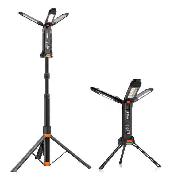 Luz de trabajo recargable Gogonova de 700-2200 lúmenes con trípode