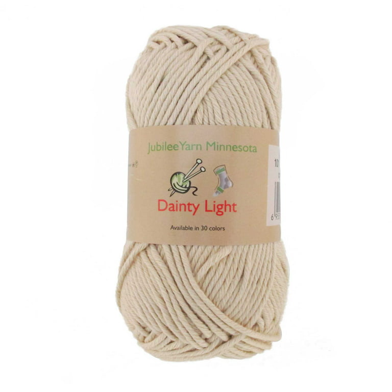 JubileeYarn Dainty Light Yarn - Worsted Weight Cotton - 100g/Skein - 101  Vanilla Cream - 2 Skeins