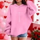 thumbnail image 3 of Sudadera con capucha y estampado de corazón de San Valentín, sudadera de manga larga para niños y niñas, chaqueta para niñas de talla mediana y grande., 3 of 7