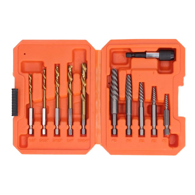 Damaged Screw Extractor Kit, Easy To Operate 11Pcs Easy Carrying Bolt Extractor Set for Automobile