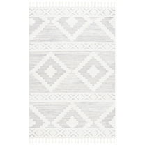 SAFAVIEH Moroccan Tassel Asteria Southwestern Shag Area Rug, Ivory/Beige, 3' x 5'