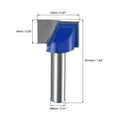 thumbnail image 2 of Unique Bargains 22mm Dia 8mm Shank Bottom Cleaning Router Bit 2 Flutes Carbide Tipped Cutter Uncoated for Woodworking, 2 of 5