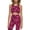 Wineberry, variant on Sport Twist Wrap Camo Print Sports Bra Deep Blue L
