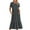 Dark Gray, variant on Sentmoon Womens Dresses Summer Oversized Short Sleeve Mini Dress Solid Color Loose Crew Neck Tea Party Dresses for Woman with Pockets Trendy for Music Festival S