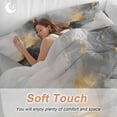 thumbnail image 4 of Grey Black Marble Comforter Set Twin Size, Modern Art Abstract Luxury Gold Texture Soft Bedding Set for Man Woman, 4 Pieces Duvet Cover Set with Fitted Sheet, 2 Pillowcases, 4 of 9
