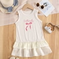 thumbnail image 2 of MEZZALL Girls Summer Dress Cute Bowknot Patchwork Sleeveless Vest A-Line For Toddler Kids O-Neck Adorable Dresses, 2 of 6