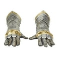 thumbnail image 6 of 14" Metal Silver Replica Medieval Armor Gloves, by DecMode (2 Count), 6 of 8