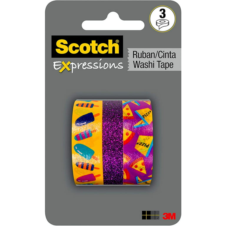 Scotch® Expressions Washi Tape C314-P67, .59 in x 393 in (15 mm x 10 m)  Pastel Pink Stripe
