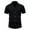 c01Black, variant on Arnsht Men's Vintage Jacquard Button Shirts Short Sleeve Solid Color Turn-Down Collar Casual Summer Shirts for Men Black M