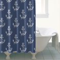 thumbnail image 5 of Ocean Life Themed Shower Curtain 72x84in with Anchors and Sailboats, Waterproof Chun Yafang Polyester, Ideal for Nautical Bathroom Decor, Guest Bathrooms, or Vacation Rentals, 5 of 5