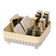 thumbnail image 2 of Organisateur de Maquillage de Vanité Portable, Organisateur en Plastique Incassable avec Design Rayé et Fond Antidérapant, Plusieurs Compartiments pour les Rouges à Lèvres, Bijoux, Petits Essentiels, 2 of 8