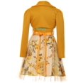 thumbnail image 3 of Big Girls 2 Pieces Set Floral Bolero Jacket Holiday Party Flower Girl Dress Mustard 8 (2J1K47S), 3 of 5