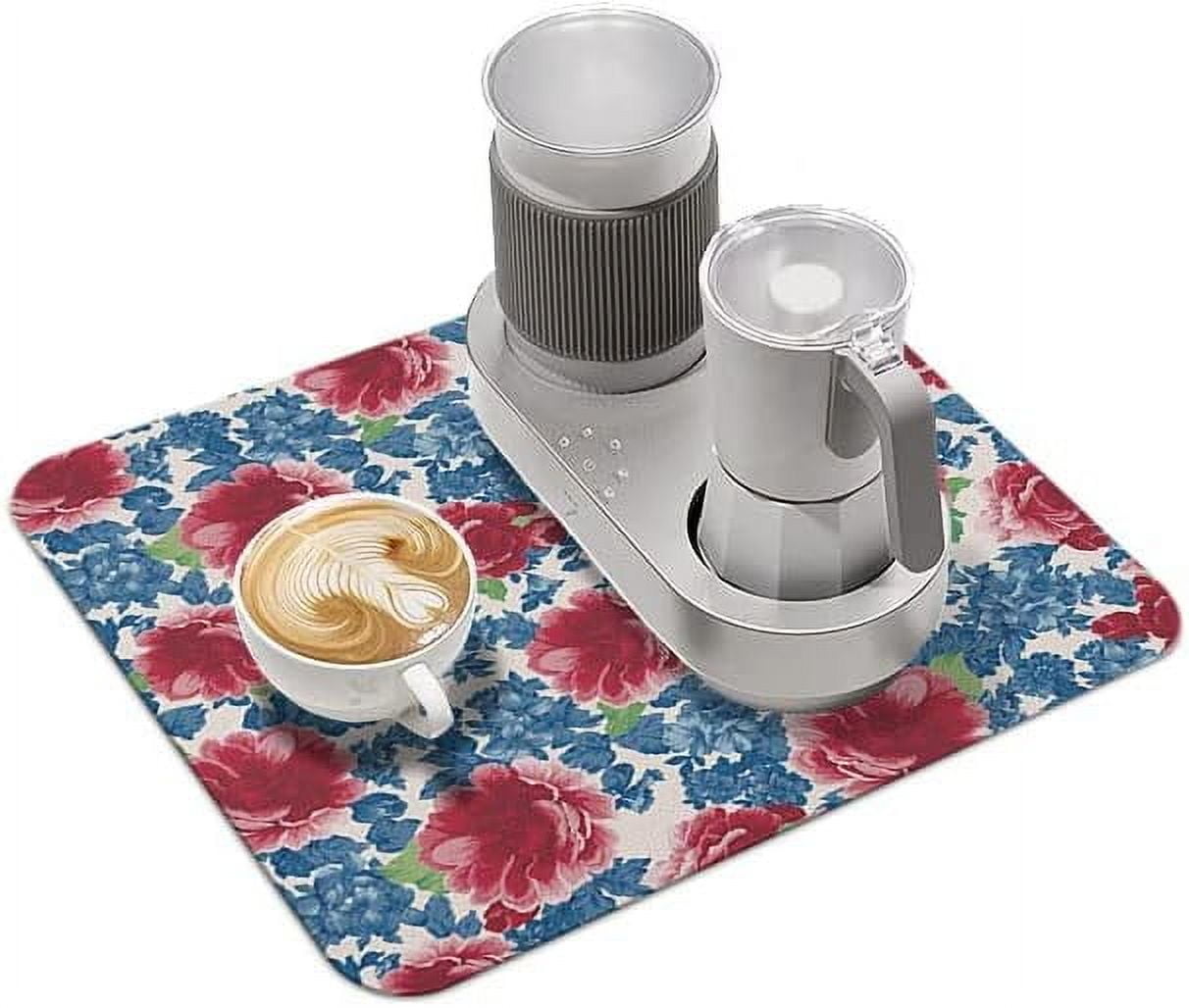 Washable Rubber Pioneer Dish Drying Mats For Kitchen Counter Home Large Coffee Bar Pad Accessories And Decor For Utensils Stemware (18''''x24'''')